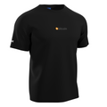 Black t-shirt with the Bitcoin wordmark.