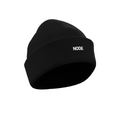 Black NODE Vision beanie, white mark.