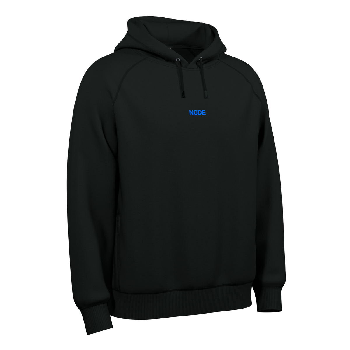 Black NODE Vision hoodie, blue mark.