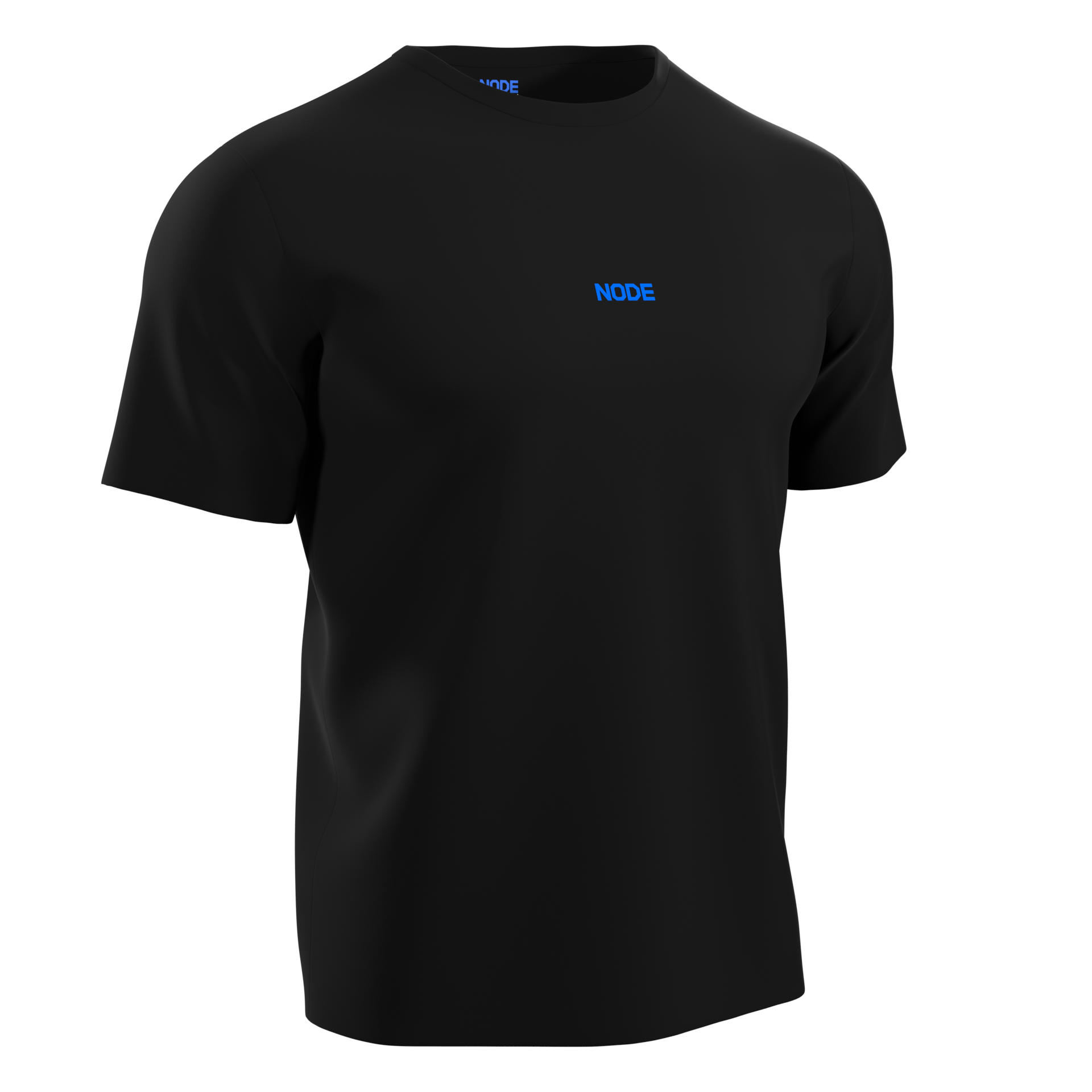 Black NODE Vision t-shirt, blue mark.
