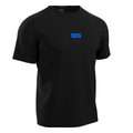 Black NODE Surge t-shirt, blue mark.