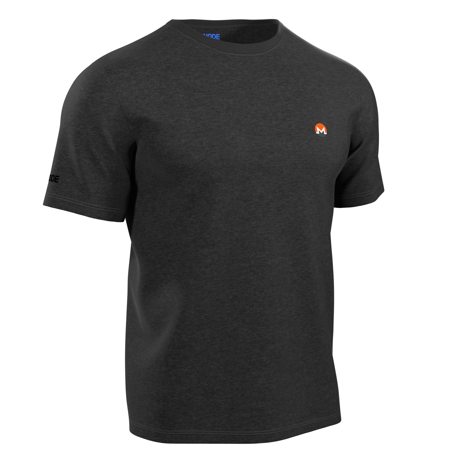 Grey t-shirt with the Monero logo.